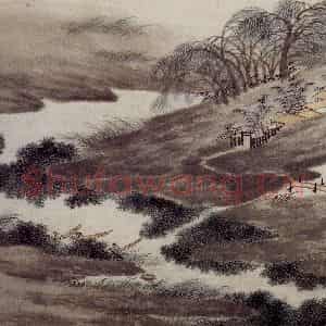 明代 沈周《东庄图册》国画山水工笔作品图片鉴赏