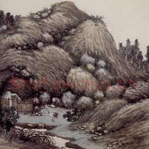 明代 沈周《东庄图册》国画山水工笔作品图片鉴赏