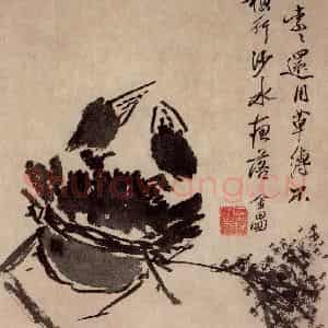 徐渭《花卉人物图册》国画花鸟作品图片鉴赏