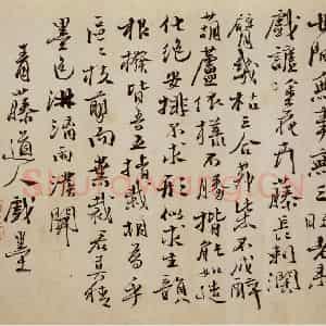 徐渭《花卉人物卷》国画花鸟人物作品图片鉴赏