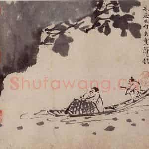 徐渭《花卉人物卷》国画花鸟人物作品图片鉴赏