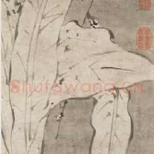 徐渭《梅花蕉叶图》国画花鸟作品图片鉴赏