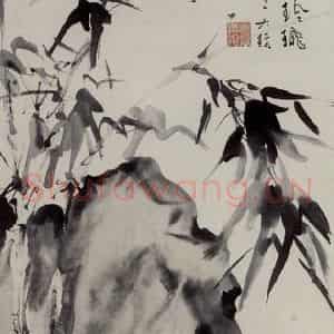 徐渭《竹石图》国画花鸟作品图片鉴赏