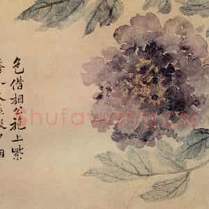 清代 恽寿平《写生花卉竹石图册》国画花鸟作品图片鉴赏