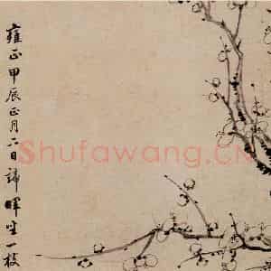 清代 高简、张照《梅花图册》国画花鸟作品图片鉴赏