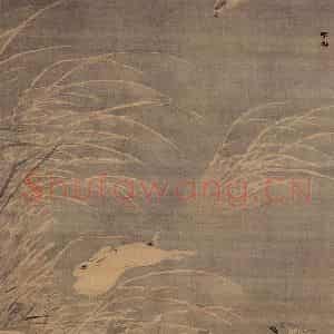 明代 张路《苍鹰逐兔图》国画花鸟作品图片鉴赏