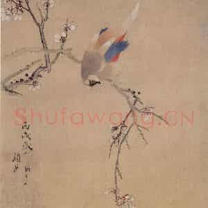 清代 颜岳《花鸟图册》国画花鸟作品图片鉴赏