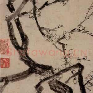 明代 文征明《冰姿倩影图》国画花鸟作品图片鉴赏