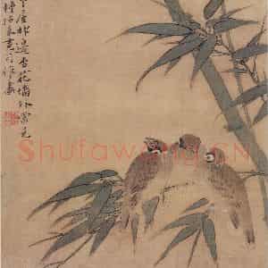 清代 颜岳《花鸟图册》国画花鸟作品图片鉴赏