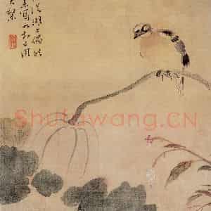 清代 颜岳《花鸟图册》国画花鸟作品图片鉴赏