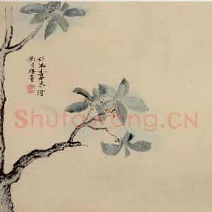 清代 陈撰《折枝花卉图册》国画花鸟作品图片鉴赏