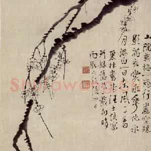 清代 汪士慎《空里疏香图》国画花鸟作品图片鉴赏