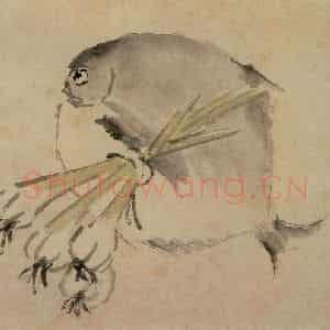 清代 虚谷《花鸟水族图册》国画花鸟作品图片鉴赏