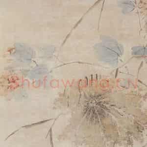 明代 陈道复《秋江清兴图》国画花鸟作品图片鉴赏