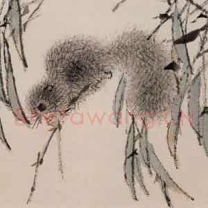 清代 虚谷《花鸟水族图册》国画花鸟作品图片鉴赏