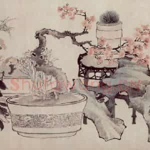 清代 任薰《岁朝图》国画花鸟作品图片鉴赏