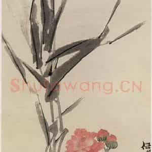 清代 任颐《空塘归鹭图》国画花鸟作品图片鉴赏