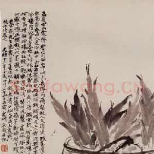 清代 吴昌硕《笋菇图》国画花鸟作品图片鉴赏