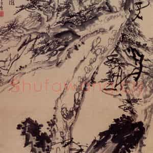 1753年 李方膺《双松图》国画花鸟写意作品图片鉴赏