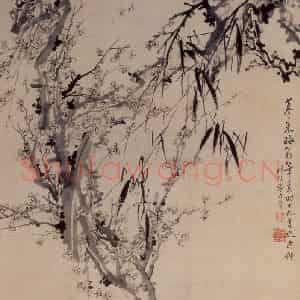1754年 李方膺《梅竹》国画花鸟写意作品图片鉴赏