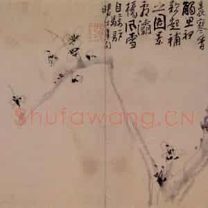 清代 李方膺《梅花》国画花鸟写意作品图片鉴赏