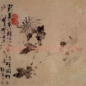 1744年 李方膺《花卉册》国画花鸟写意作品图片鉴赏