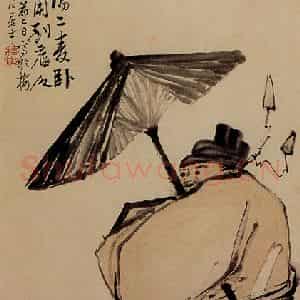 1745年 李方膺《钟馗》国画人物写意作品图片鉴赏