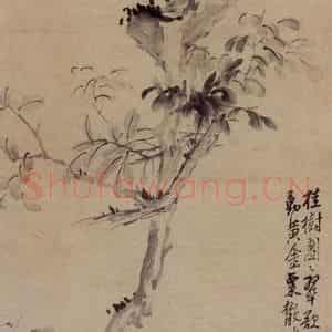 1745年 李方膺《花卉屏》国画花鸟写意作品图片鉴赏
