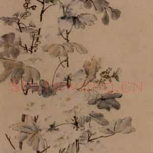 1746年 李方膺《花卉四条屏》国画花鸟写意作品图片鉴赏