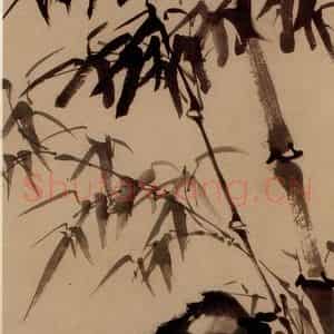 1746年 李方膺《竹石图》国画花鸟写意作品图片鉴赏