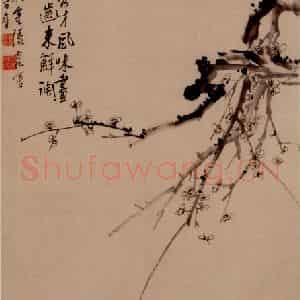 1748年 李方膺《墨梅图》国画花鸟写意作品图片鉴赏