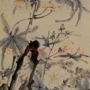 1752年 李方膺《花卉屏》国画花鸟写意作品图片鉴赏