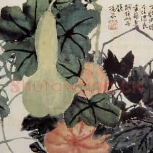 清代 赵之谦《蔬果花卉图册》国画花鸟作品图片鉴赏