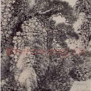 清代 赵之谦《积书岩图》国画山水作品图片鉴赏