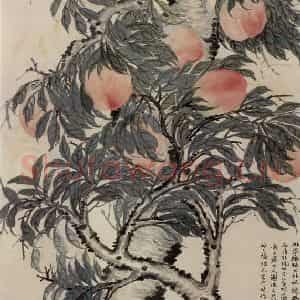 清代 赵之谦《九桃图》国画花鸟作品图片鉴赏