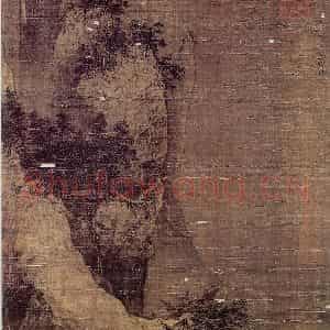 南宋 夏圭《雪景山水图》国画山水作品图片鉴赏
