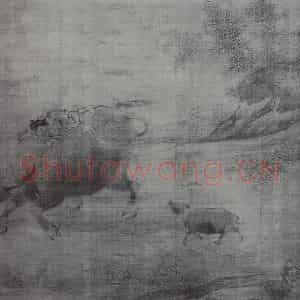 南宋 李唐《乳牛图》国画综合作品图片鉴赏