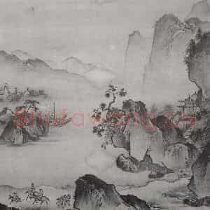 南宋 李唐《关山行旅图》国画山水作品图片鉴赏