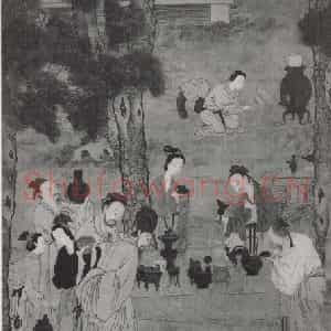 南宋 刘松年《博古图》国画人物作品图片鉴赏
