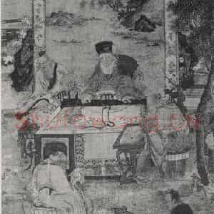 南宋 刘松年《琴书乐志图》国画人物作品图片鉴赏