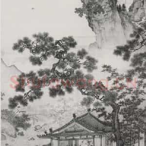 南宋 刘松年《溪亭客话图》国画综合作品图片鉴赏