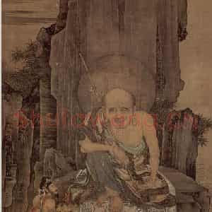南宋 刘松年《罗汉图抽(蕃王进宝)》国画人物作品图片鉴赏