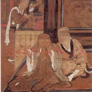 南宋 刘松年《补衲图》国画人物作品图片鉴赏