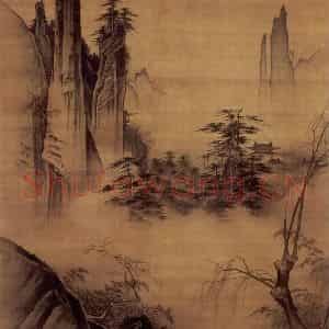 南宋 马远《踏歌图》国画山水作品图片鉴赏