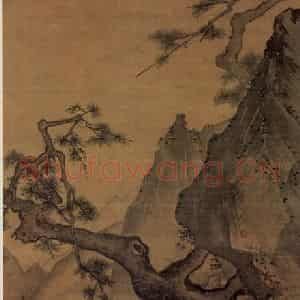 南宋 马远《松涛图》国画山水作品图片鉴赏
