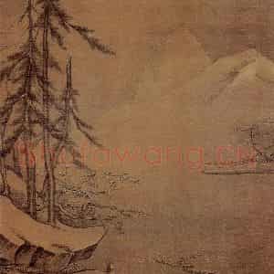南宋 马远《雪屐观梅图》国画山水作品图片鉴赏