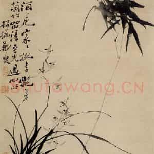 1762年 郑燮《兰竹图》国画花鸟写意作品图片鉴赏