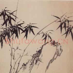 清代 郑燮《竹石图》国画花鸟写意作品图片鉴赏