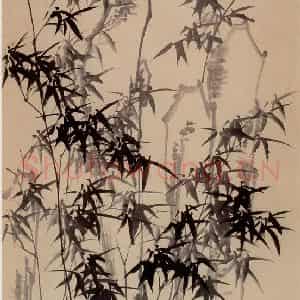清代 郑燮《墨竹图》国画花鸟写意作品图片鉴赏