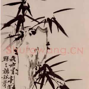 清代 郑燮《墨竹》国画花鸟写意作品图片鉴赏